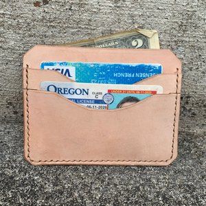 Slim 3 Pocket Veg Tan Leather Wallet